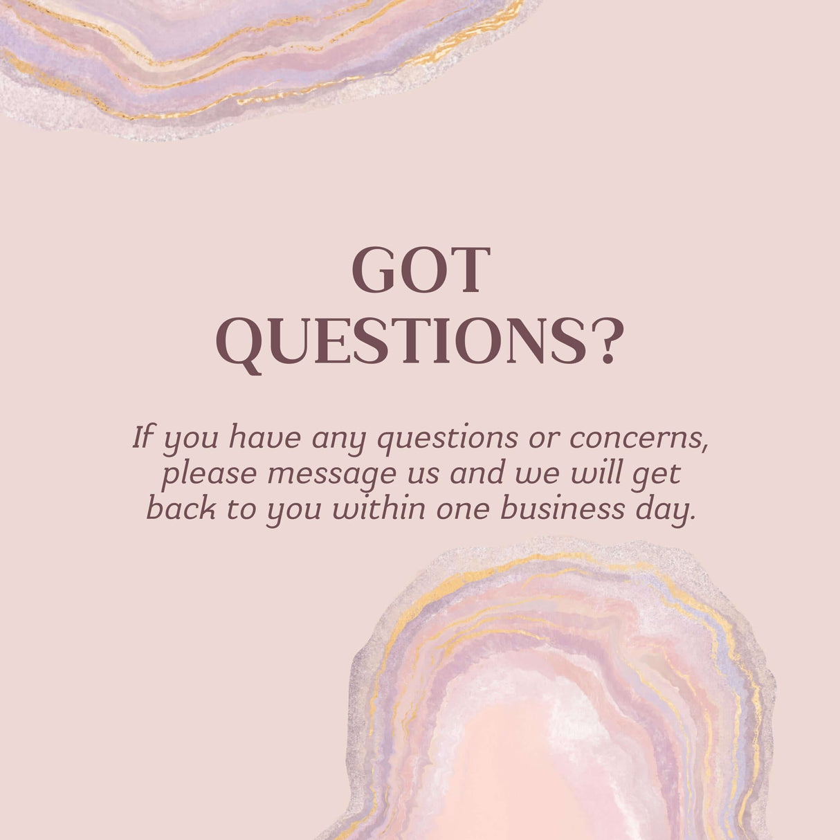 Got questions? Contact us for inquiries or concerns, and we'll respond within one business day.
