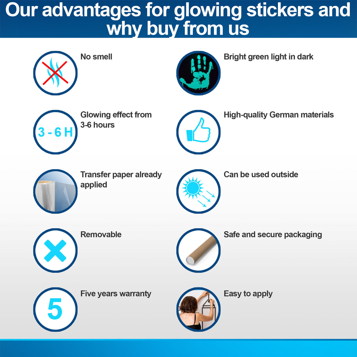 The Glowing Moon Decal - Glow In The Dark Stars Stickers