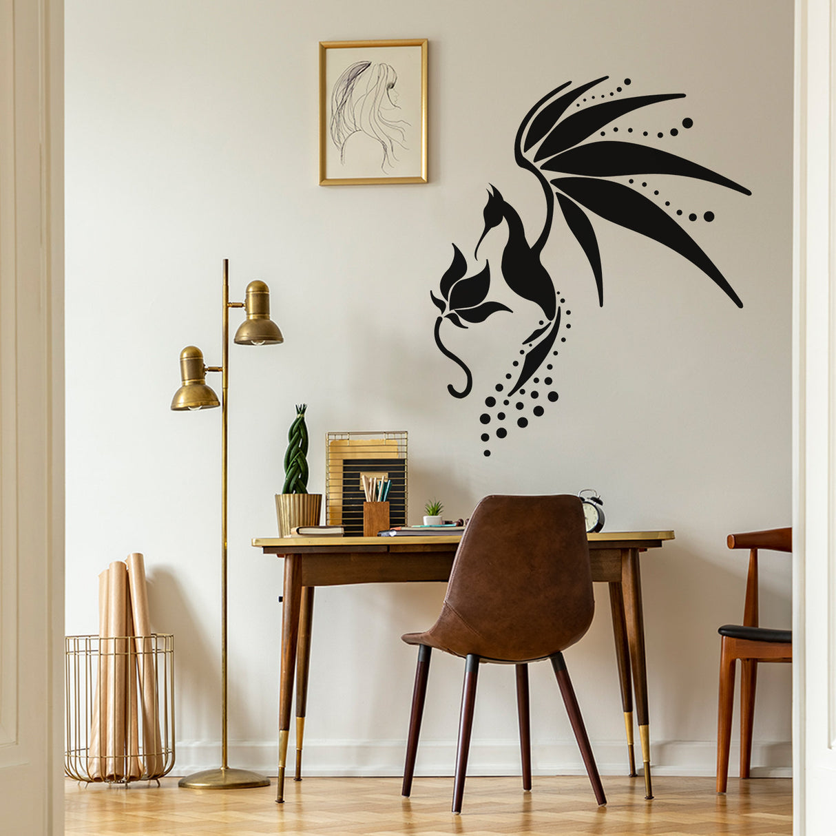 Hummingbird Wall Vinyl Sticker - Colibri Art Decor Humming Bird Cute Colorful Home Decal Gift