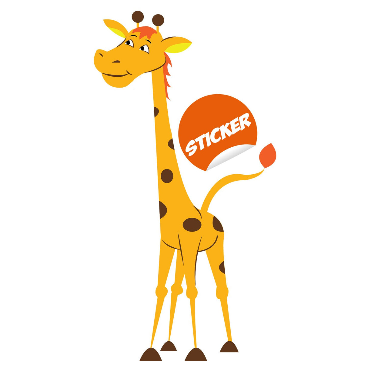 Nursery Giraffe Vinyl Wall Sticker - Baby Art Cute Funny Gift Animal Decor Decal