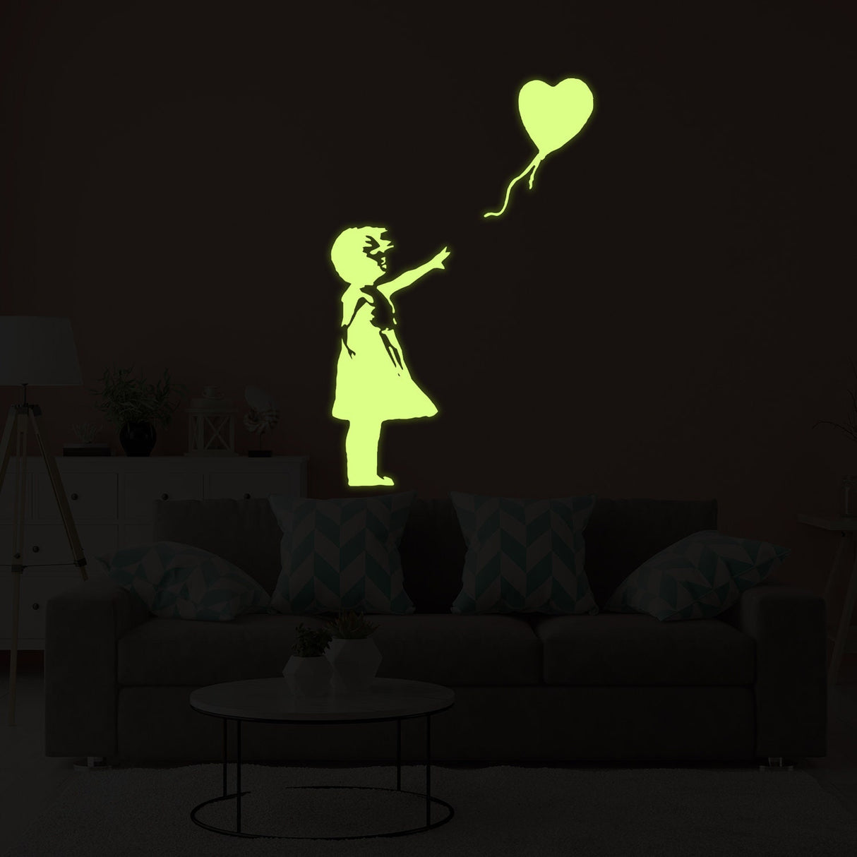Glow In The Dark Wall Vinyl Sticker Art - Luminescent Neon Night Glowing Light Decal Kid Room Stick
