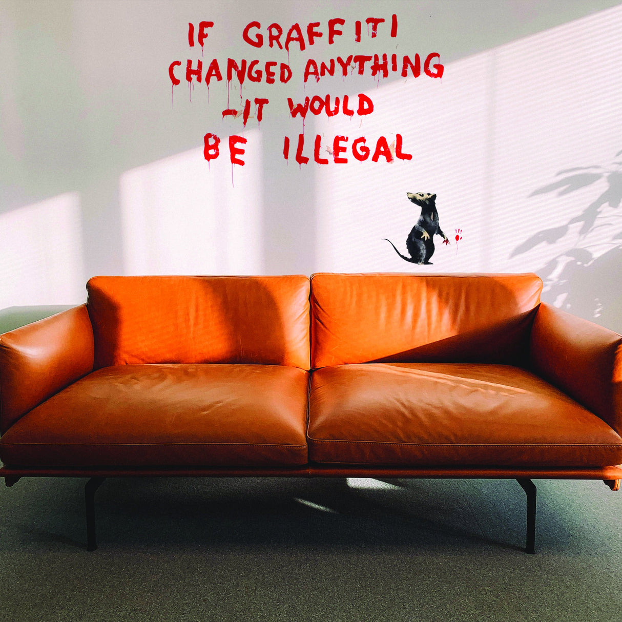 Banksy Illegal Rat Vinyl Wall Sticker - Art Home Decor Cool And Premium Waterproof Decal
