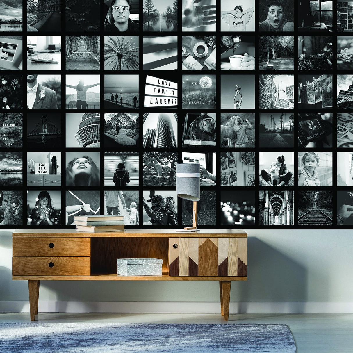 Photo Collage Picture Wallpaper Sticker - Diy Make Own Pic Frame Wall Paper Art Mural