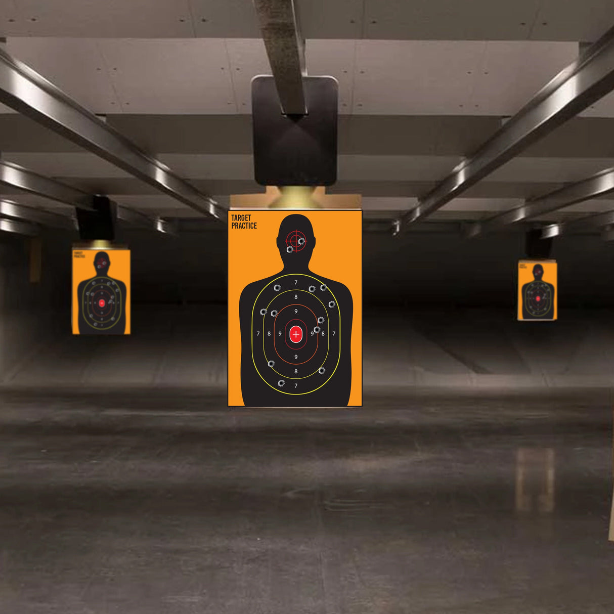 Range Shooting Targets Practice For Gun Rifle Pistol Airsoft Handgun - Large Outdoor Human Silhouette Paper Shoot Set