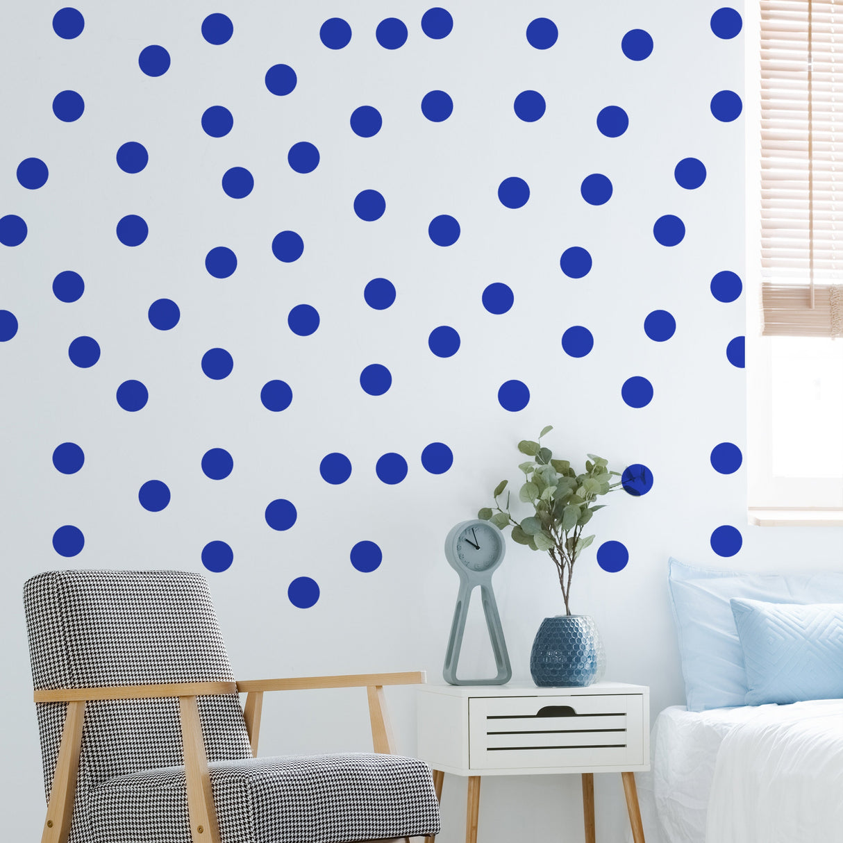 Circle Wall Stickers - Blue 2 Inches Round Dot Labels