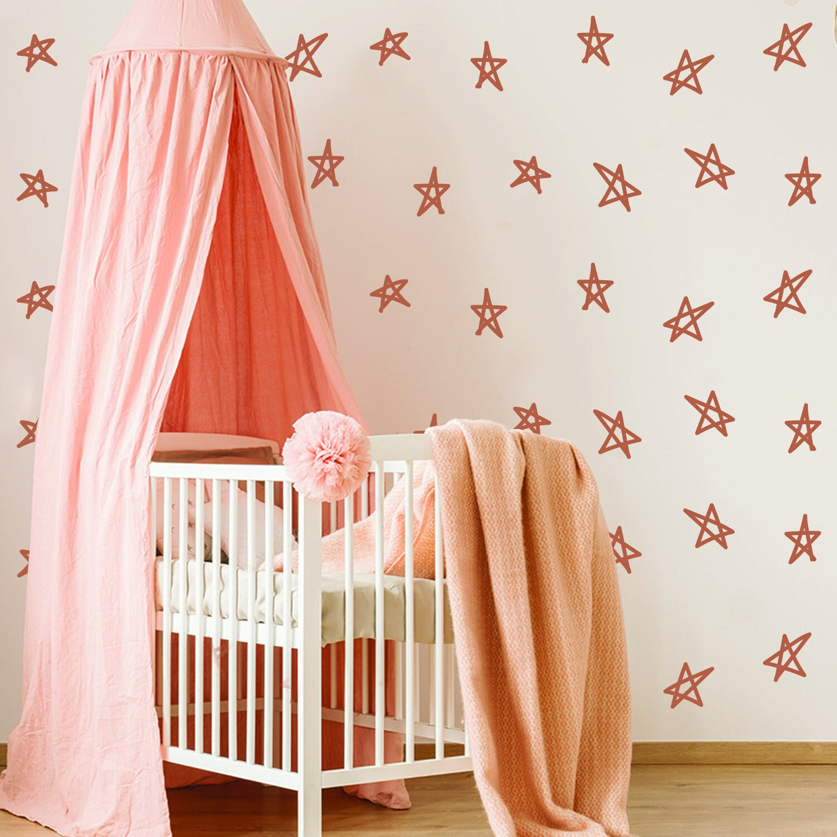 40x Stars Decor Wall Decals For Nursery - Removable Star Vinyl Room Stickers