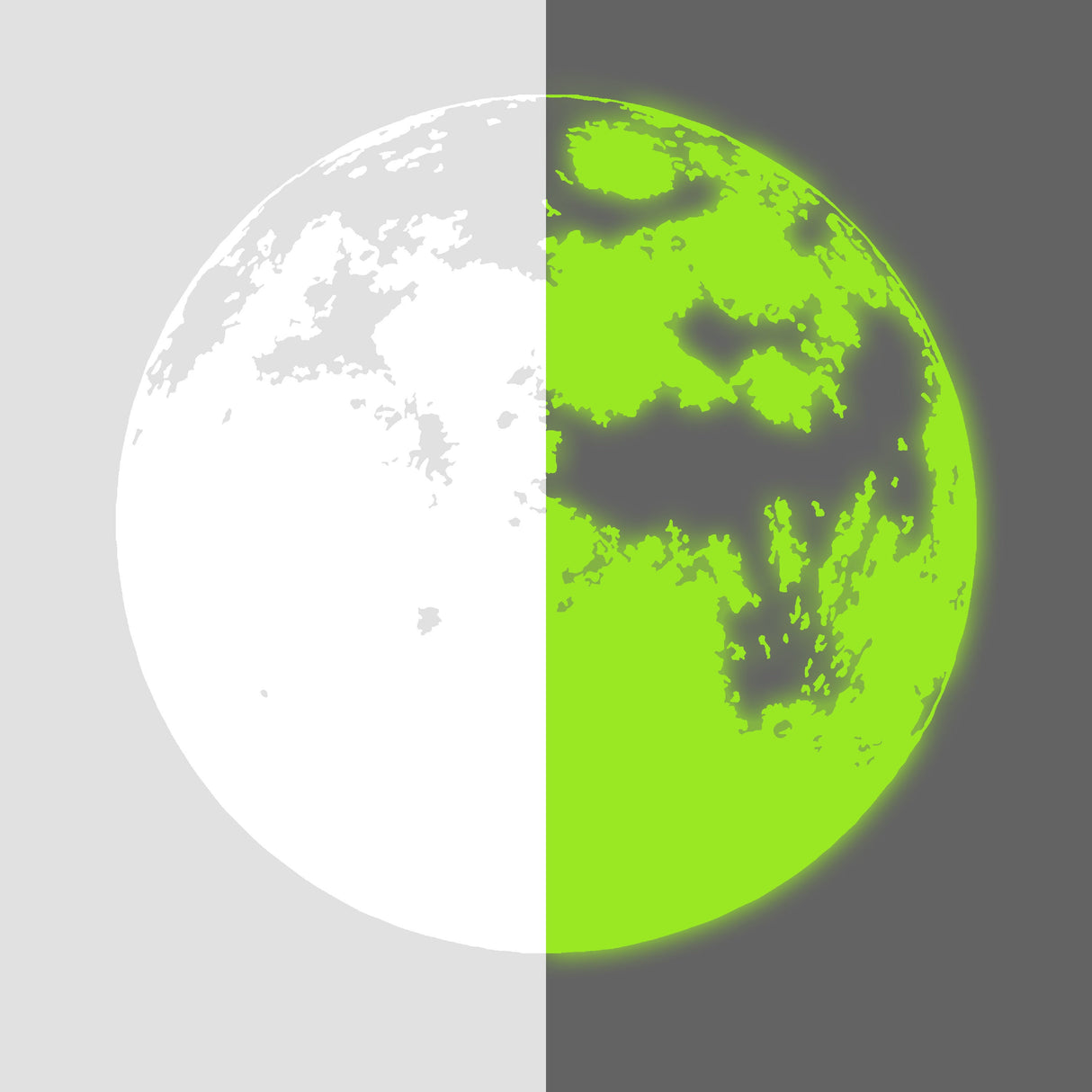 Glow In Dark Moon Wall Decor Decal - Nigh Light Full Large Sticker For Nursery Baby Kids Room