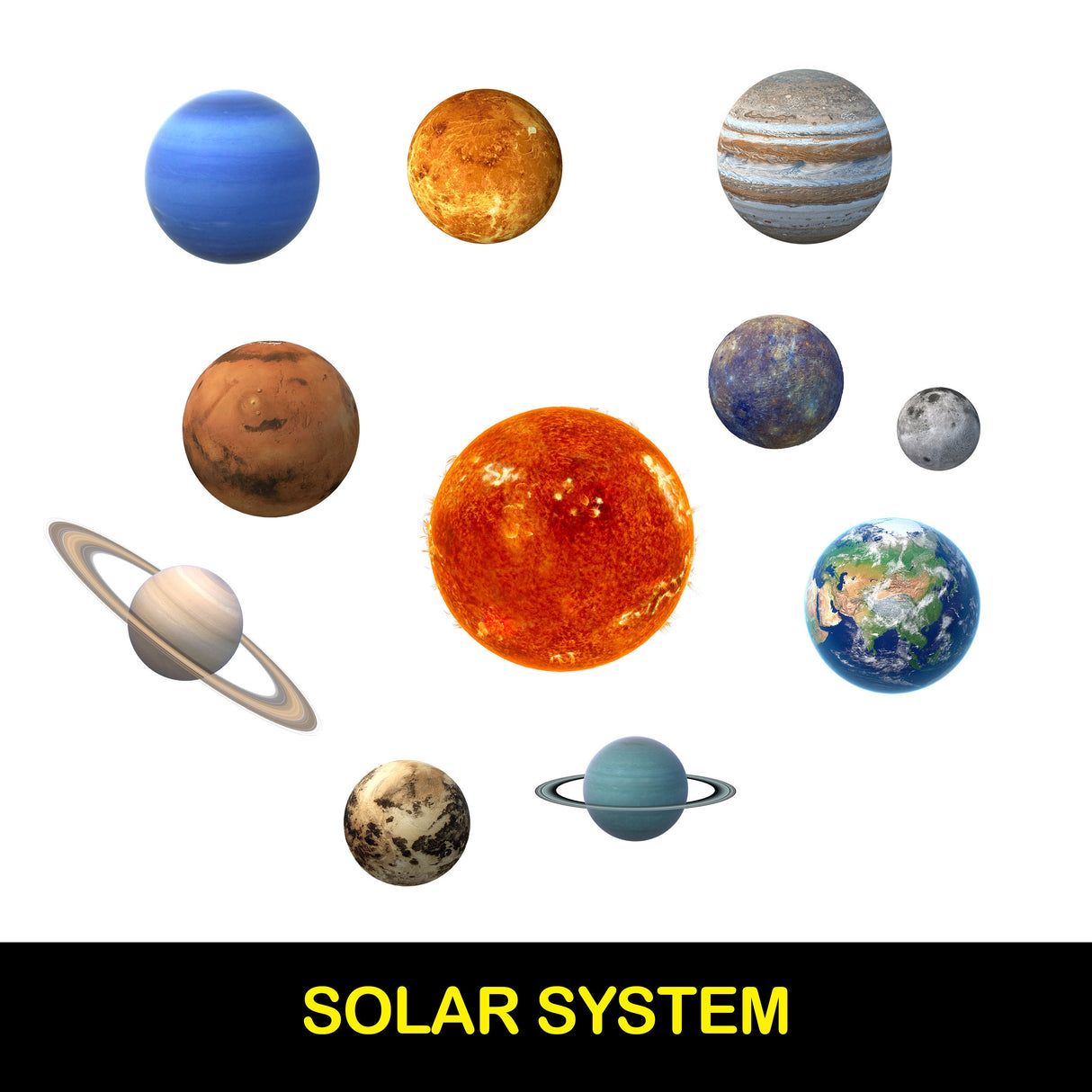 Glow In The Dark Planet Wall Decals - Solar System Glowing Sticker For Ceiling