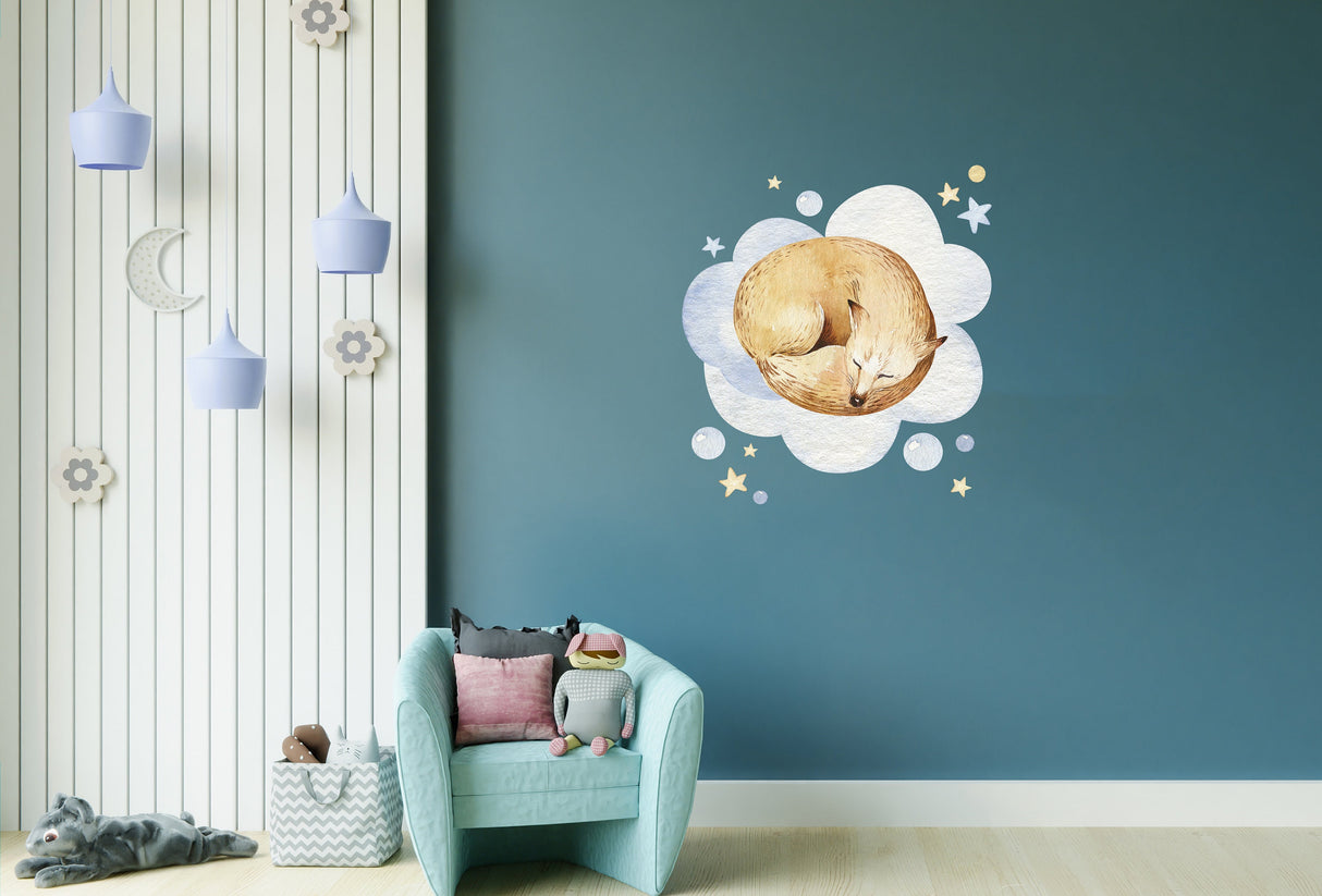 Baby Nursery Dream Wall Sticker - Animal Cloud Decor Decal For Boy Girl Room
