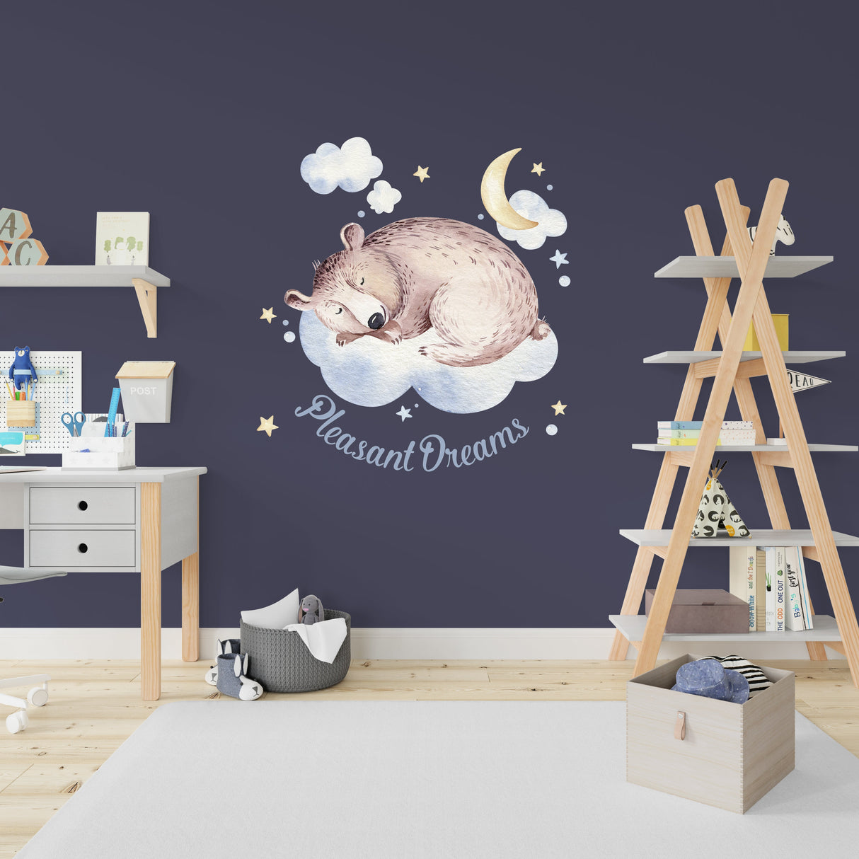 Nursery Cloud Dream Wall Sticker - Baby Animal Decor Decal For Boy Girl Room