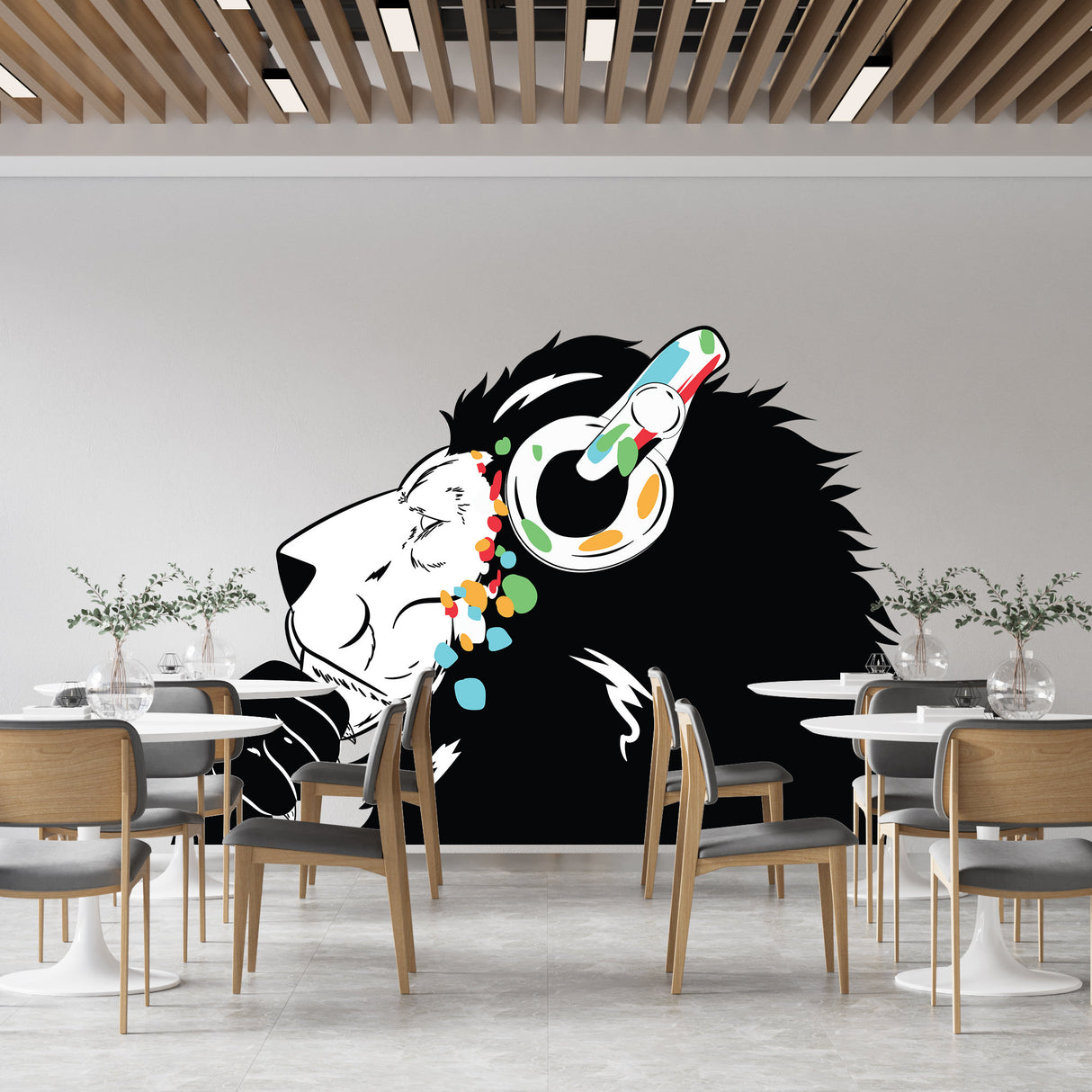 Lion Wall Sticker - Lions Head Decal
