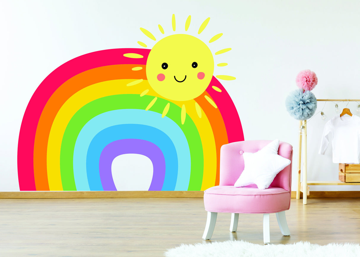 Rainbow Wall Sticker - Nursery Baby Room Decoration Colorful Vinyl Decal