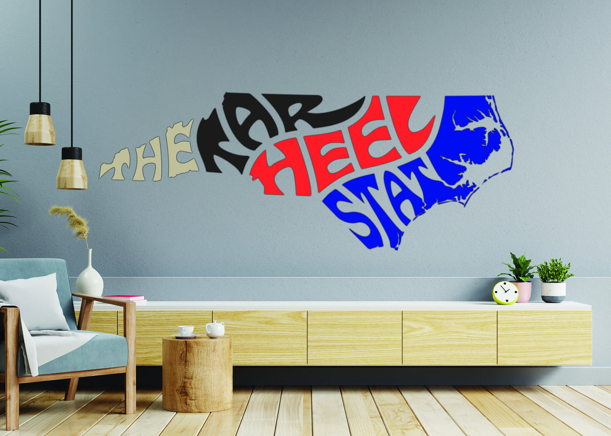 North Carolina Love Decal - Removable Vinyl Wall Sticker
