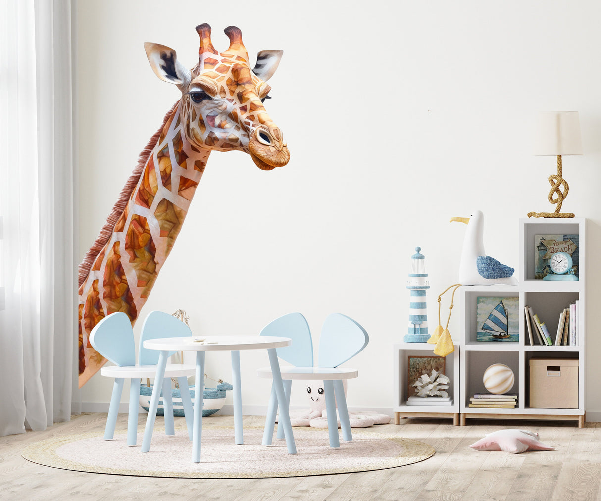Giraffe Wall Decal - Playful Animal Stickers