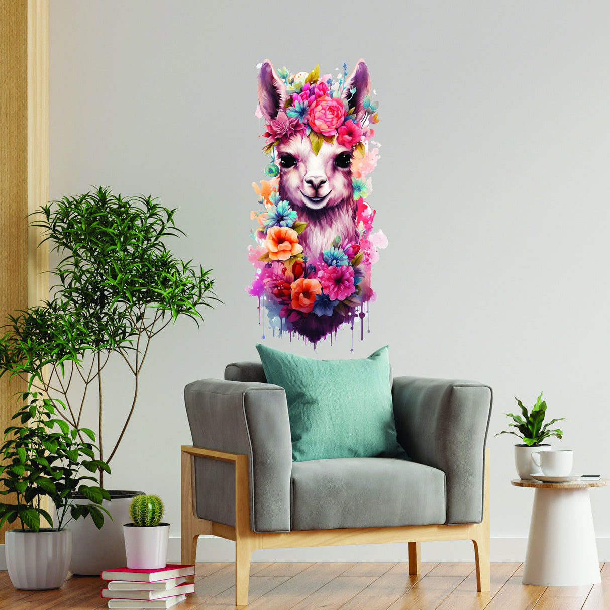 Animal-themed Nursery with Baby Llama Sticker
