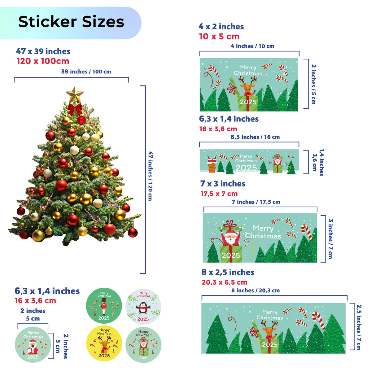 Christmas Wish Tree Sticker Set | Interactive Holiday Decor | Family Christmas Tradition Kit | Reusable Christmas Decals Ornament *!