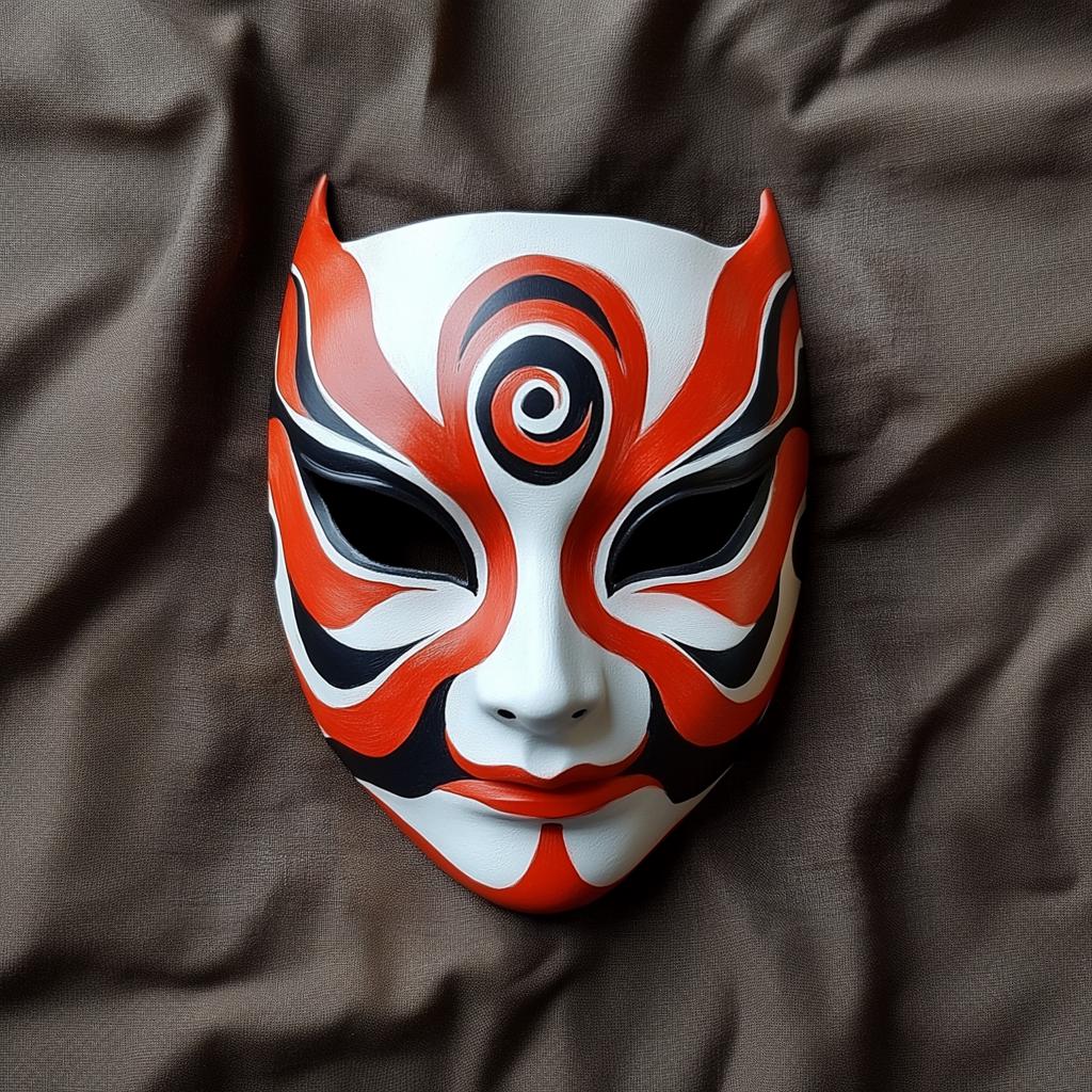 Ninja Cosplay Japanese Fox Warrior Mask | 3D Printed Samurai Anime Inspired Mask | Demon Warrior Halloween Cosplay Mask