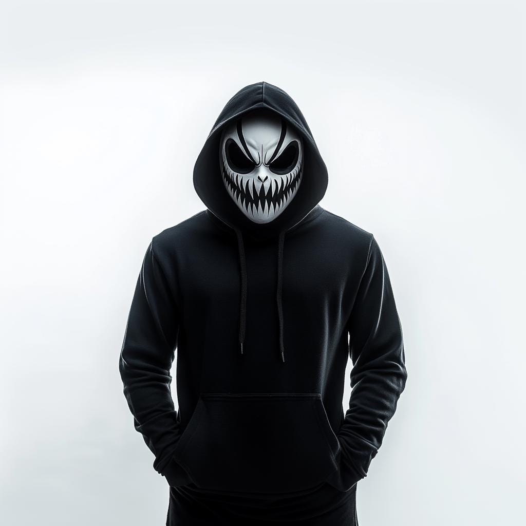 Grinning Demon Mask | Horror Villain Scary Cosplay Mask | 3D Printed Halloween Costume Nightmare Monster Mask