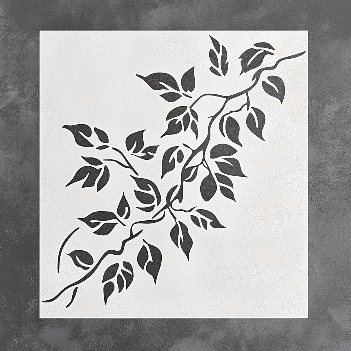 3D printed vine stencil design featuring intricate leaf patterns for DIY home decor and crafts.