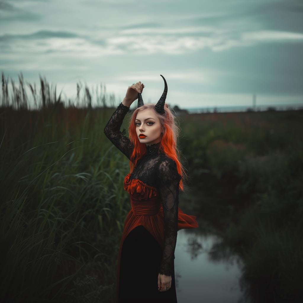 Gothic Demon Horns | 3D Printed Cosplay Horns | Fantasy Costume Headdress