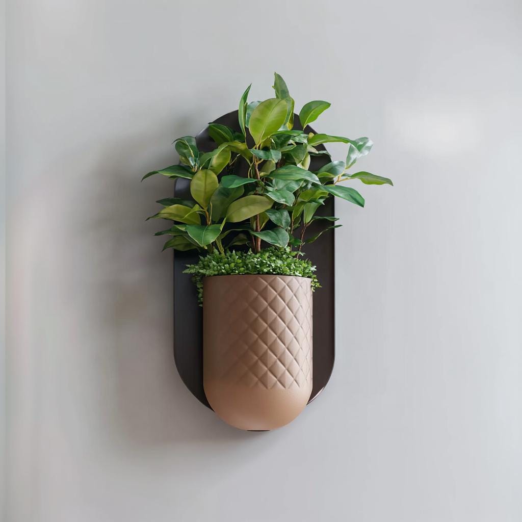 Modern Wall Planter | Minimalist Mounted Planter | Indoor Hanging Planter