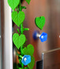 Vibrant 3D printed morning glory fridge magnets with ivy leaves and blue blooms, adding nature-inspired decor to your kitchen.