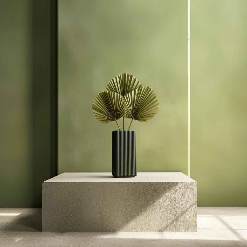 3D Printed Rectangular Vase | Modern Ribbed Tall Vase | Minimalist PLA Plastic Vase | Decorative Vase for Dried or Fresh Flowers Unique Gift