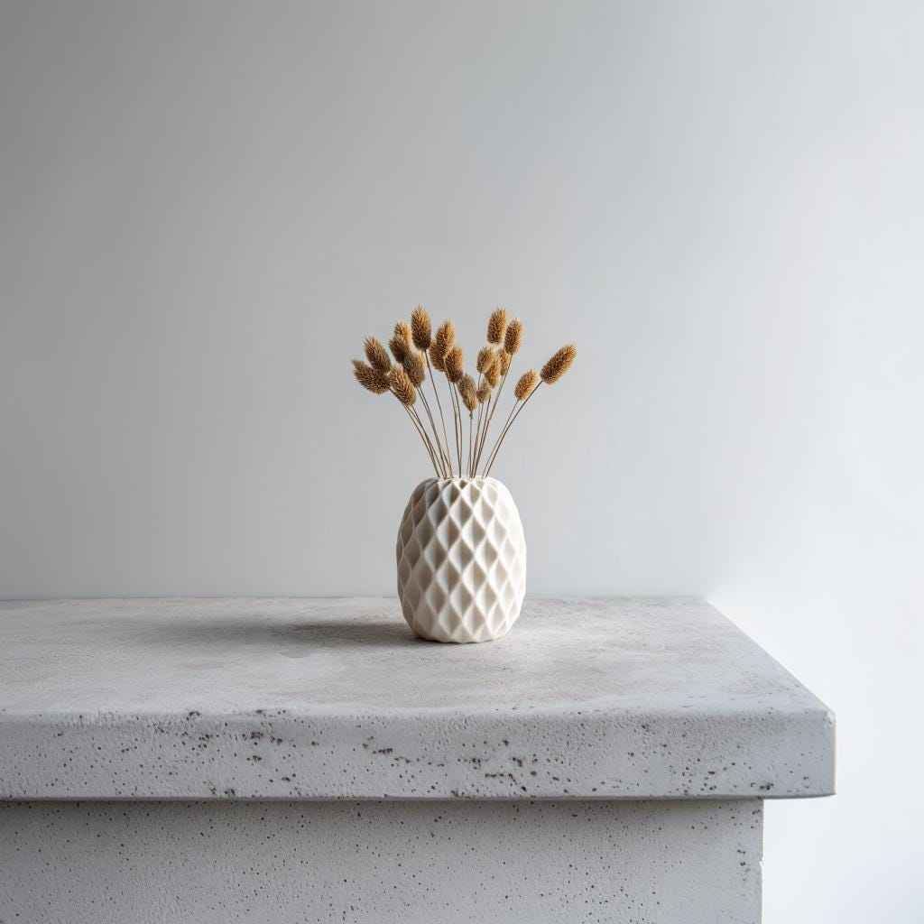 Geometric Vase | Minimalist 3D Printed Home Decor | Modern Flower Vase | Original Gift for Her | Unique Desk or Shelf Accent