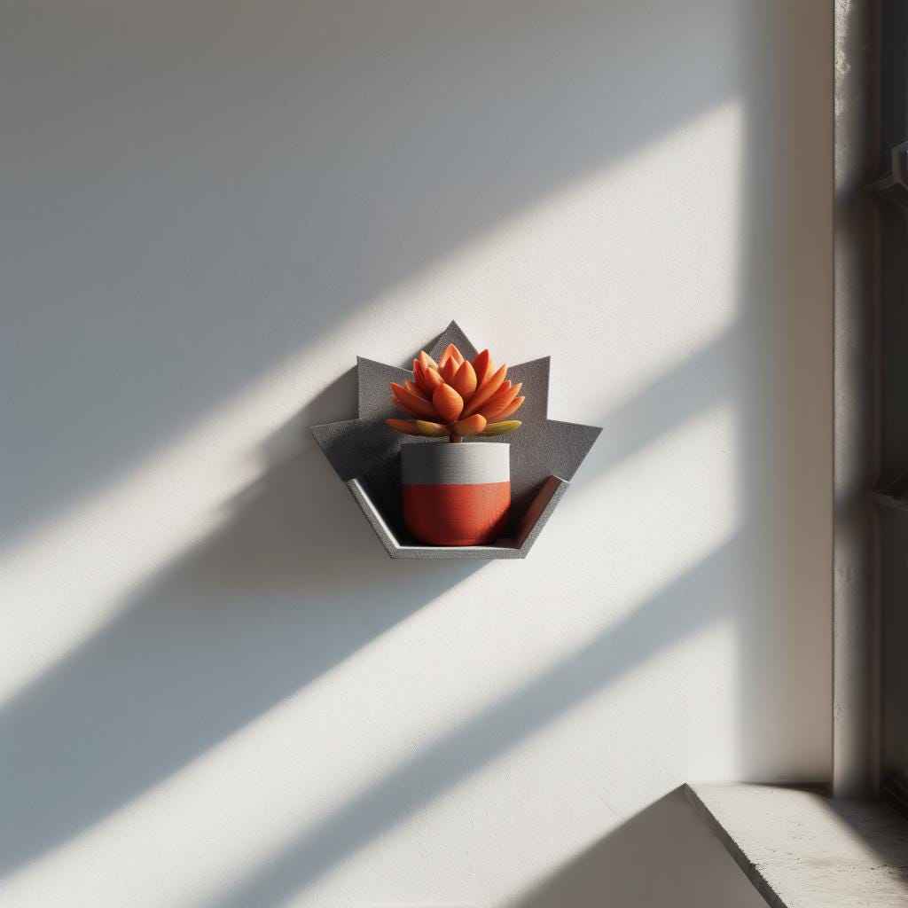 Maple Leaf 3D Printed Shelf | Geometric Decorative Wall Shelf | Modern Floating Shelf | Plant Display Shelf | Minimalist Room Wall Decor