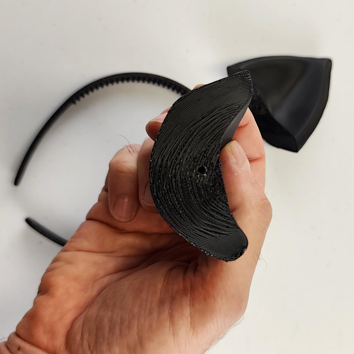 Cat Ears Headband | 3D Printed Cat Ear Headdress | Gothic Cosplay Ears | Feline Costume Ears | Halloween Cat Ears | Anime Catgirl Headpiece