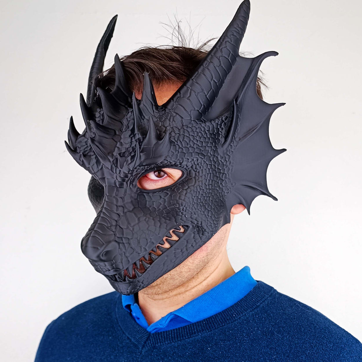 3D Printed Dragon Mask Fantasy Cosplay Mask | Mythical Creature Costume | Adjustable Fit