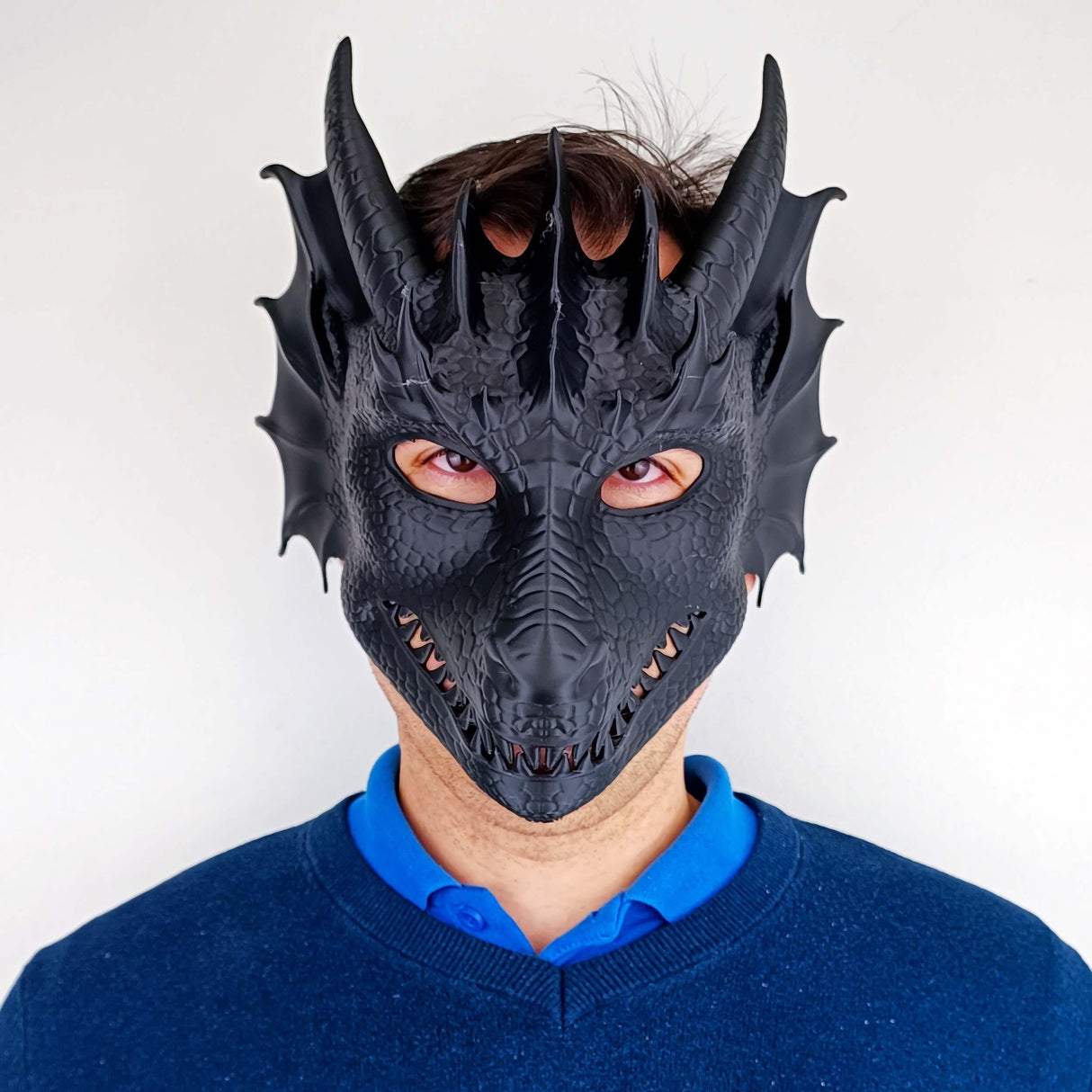 3D Printed Dragon Mask Fantasy Cosplay Mask | Mythical Creature Costume | Adjustable Fit