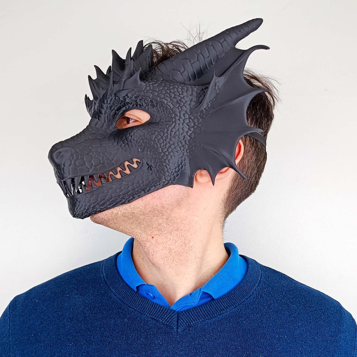 3D Printed Dragon Mask Fantasy Cosplay Mask | Mythical Creature Costume | Adjustable Fit