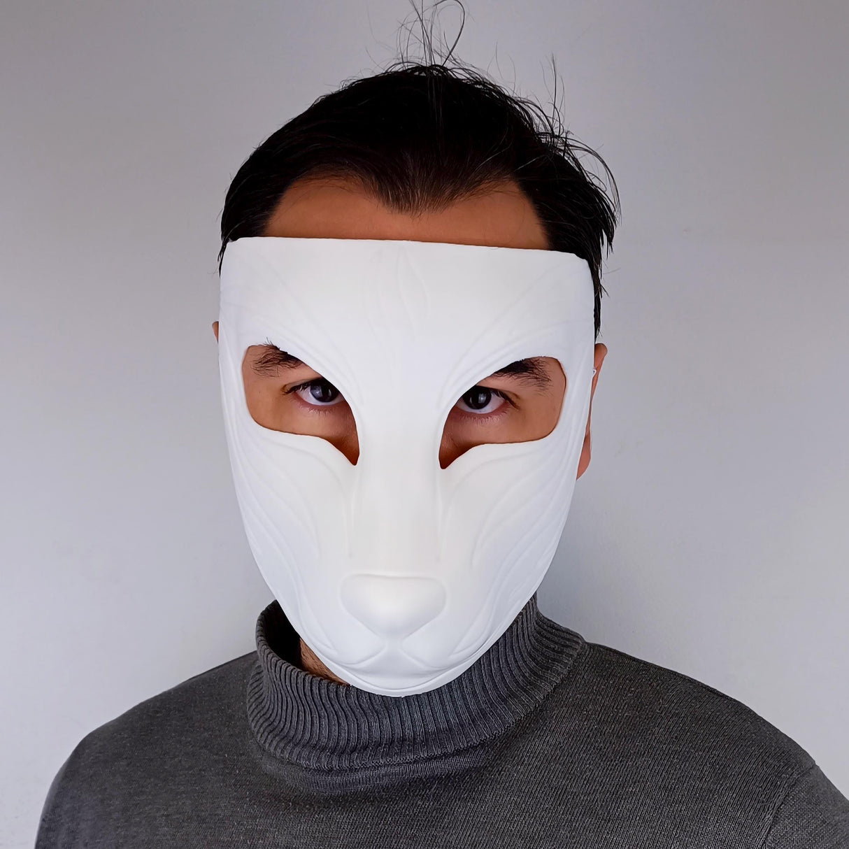 3D Printed Kitsune Mask | Japanese Fox Spirit Mask | Yokai Cosplay Mask