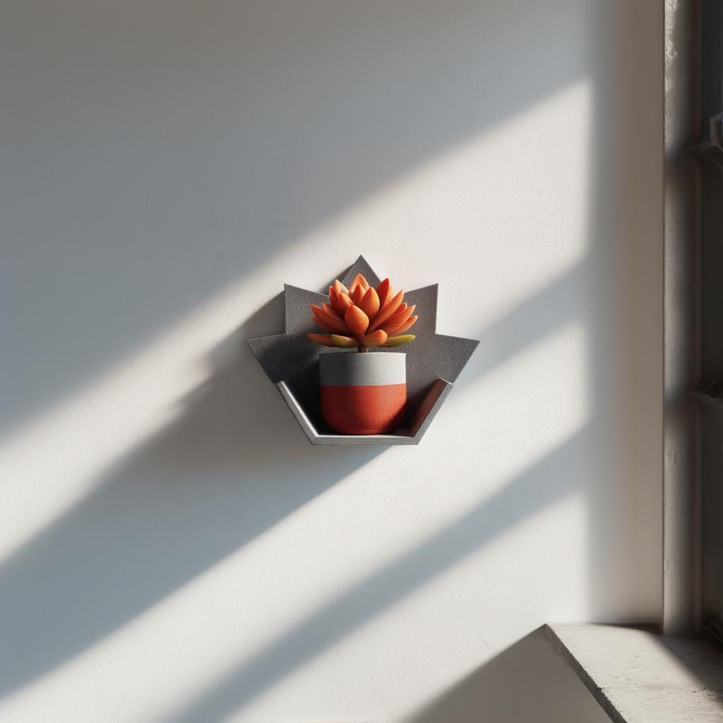 Maple Leaf 3D Printed Shelf | Geometric Decorative Wall Shelf | Modern Floating Shelf | Plant Display Shelf | Minimalist Room Wall Decor