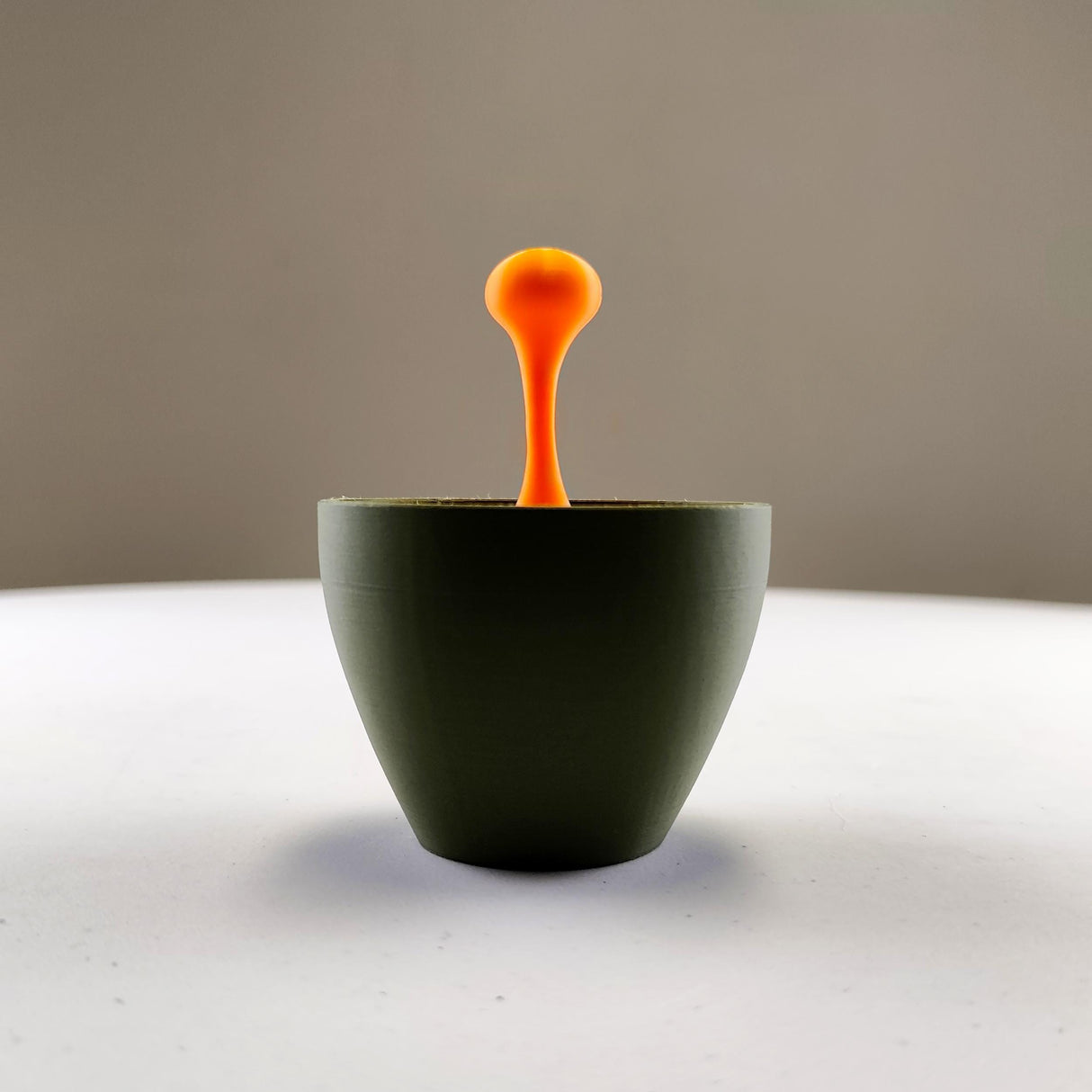 Floating Espresso Macchiato Drop Sculpture | 3D Printed Coffe Cups Art | Unique Coffee Lover Gift