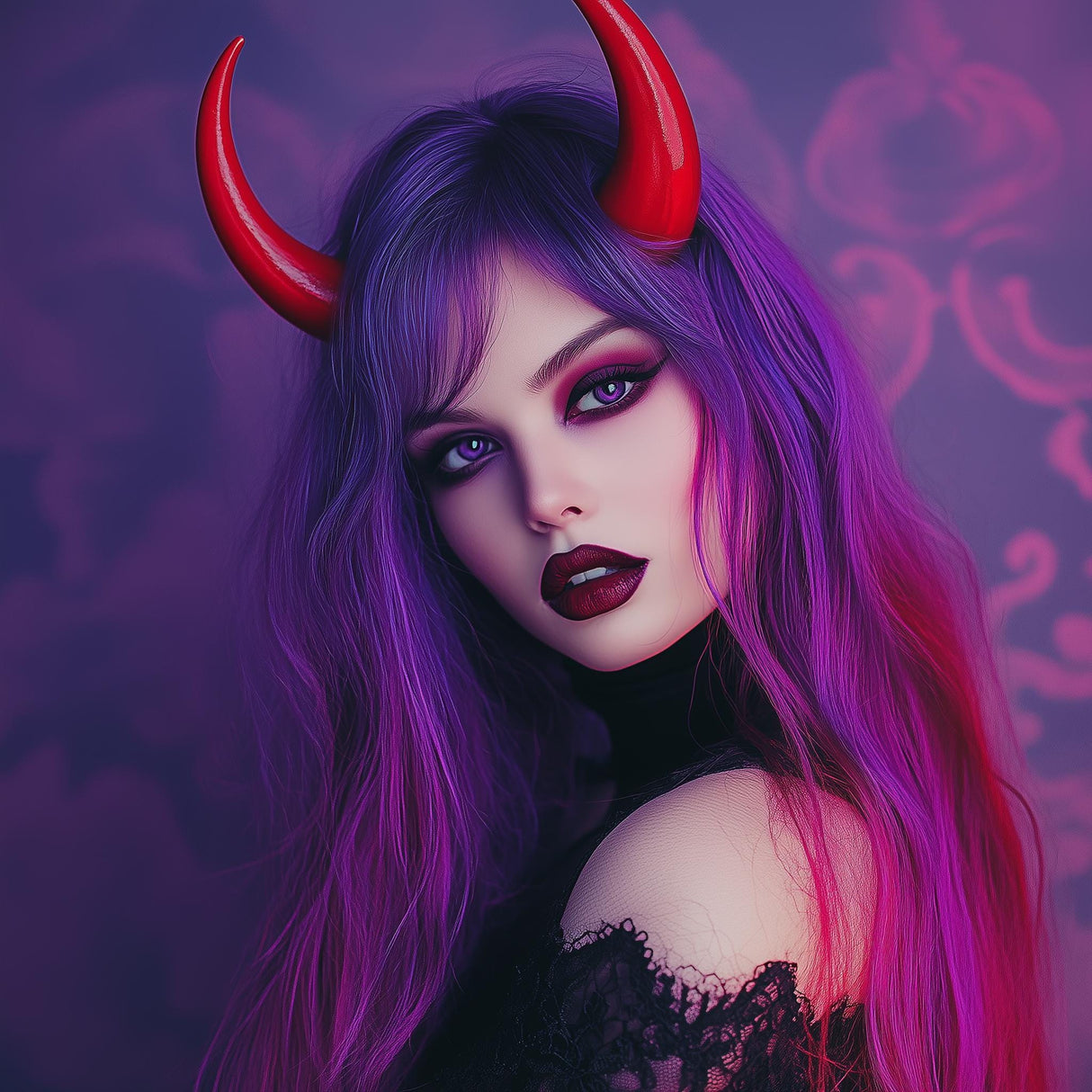 Demon Horns Headpiece | 3D Printed Cosplay Horns | Gothic Costume Accessories