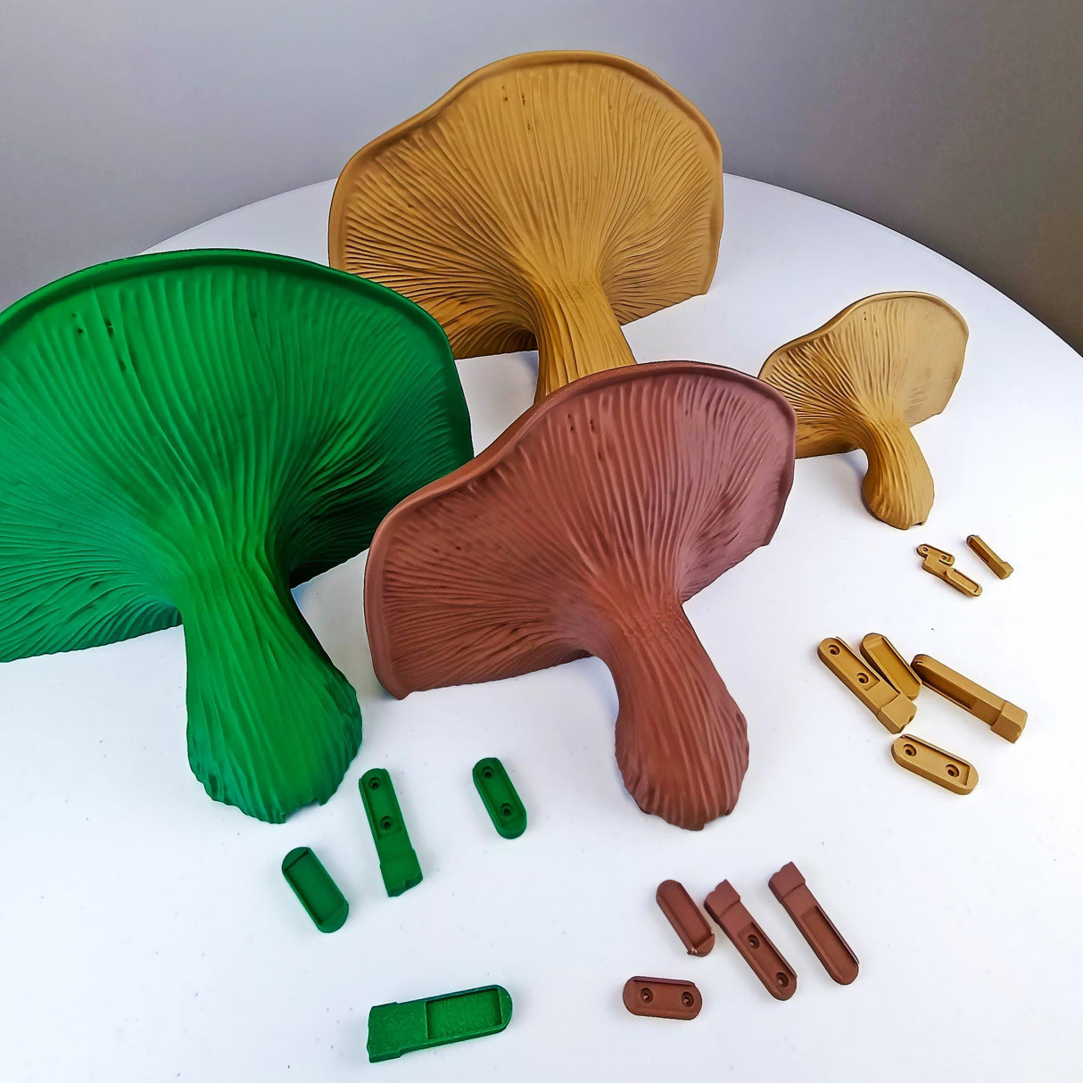 Fungi Floating Wall Shelf | 3D Printed Mushroom Organic Wall Decor | Nature Inspired Home Accent Modern Wall Mounted Shelf