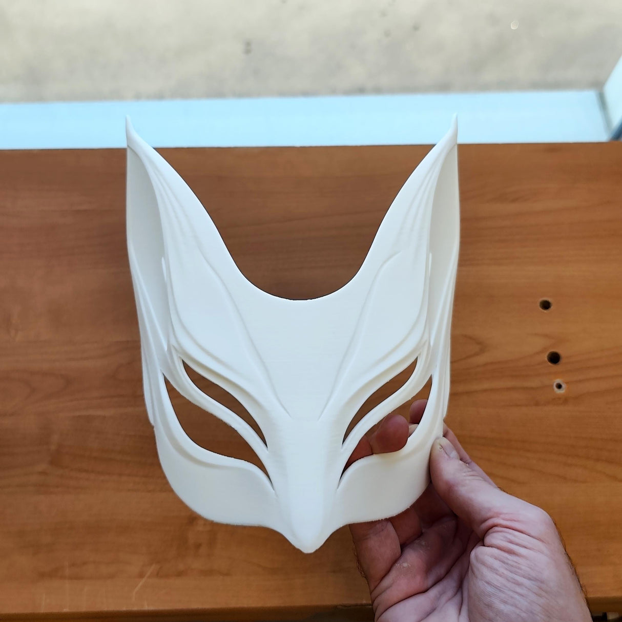 Japanese Fox Spirit Mask | Half Face Cosplay Mask | 3D Printed Samurai Warrior Mask