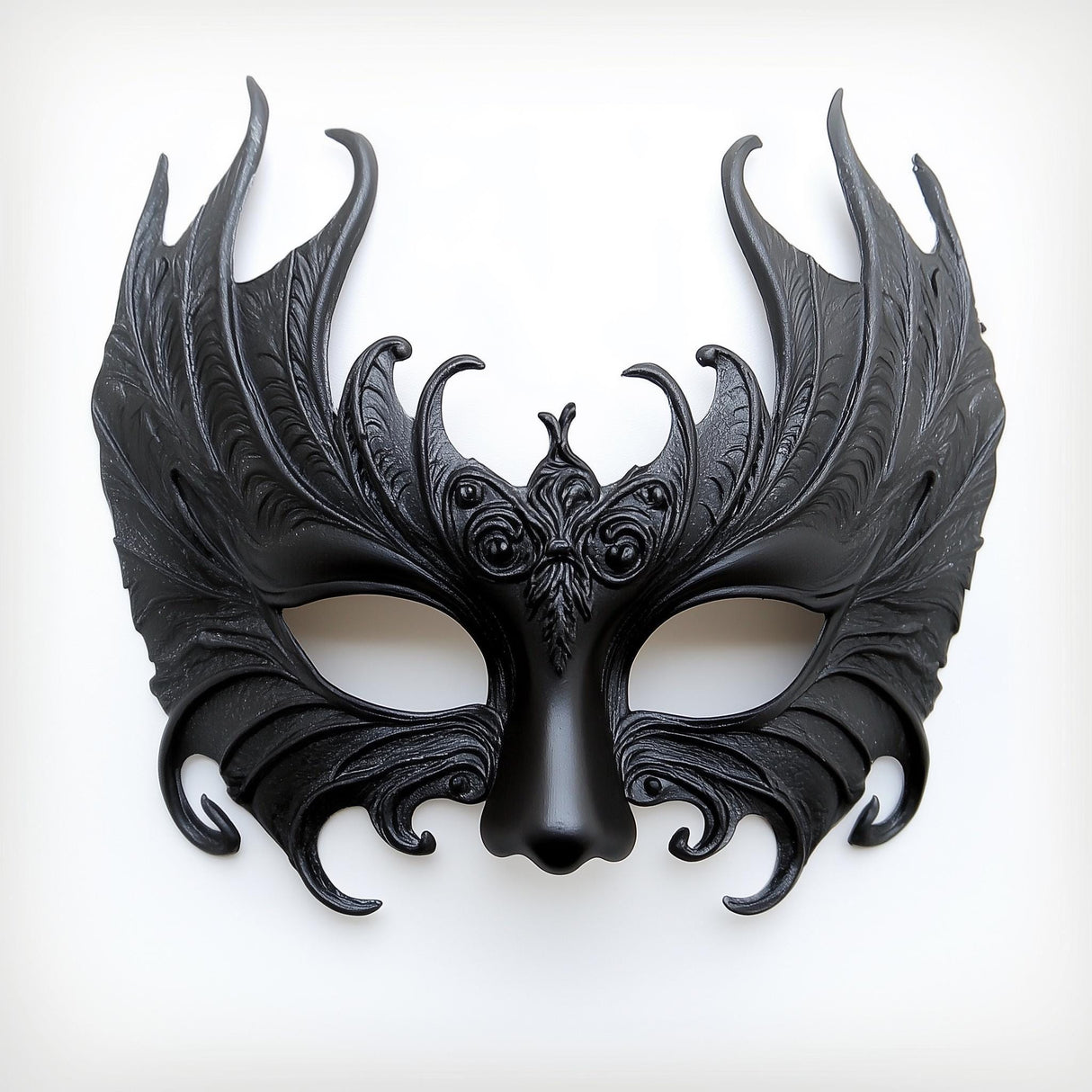 3D Printed Gothic Masquerade Mask | Dark Fantasy Costume Mask Venetian Half Mask | Cosplay Mask | Baroque Filigree Mask Gothic Festival Mask