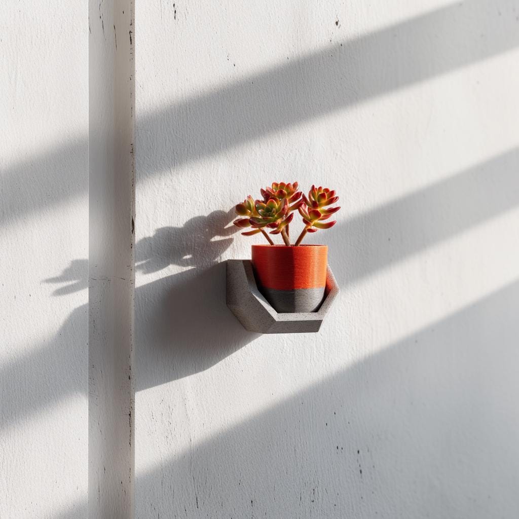 3D Printed Shelf | Wall Shelf Holder | Modern Floating Plant Shelf