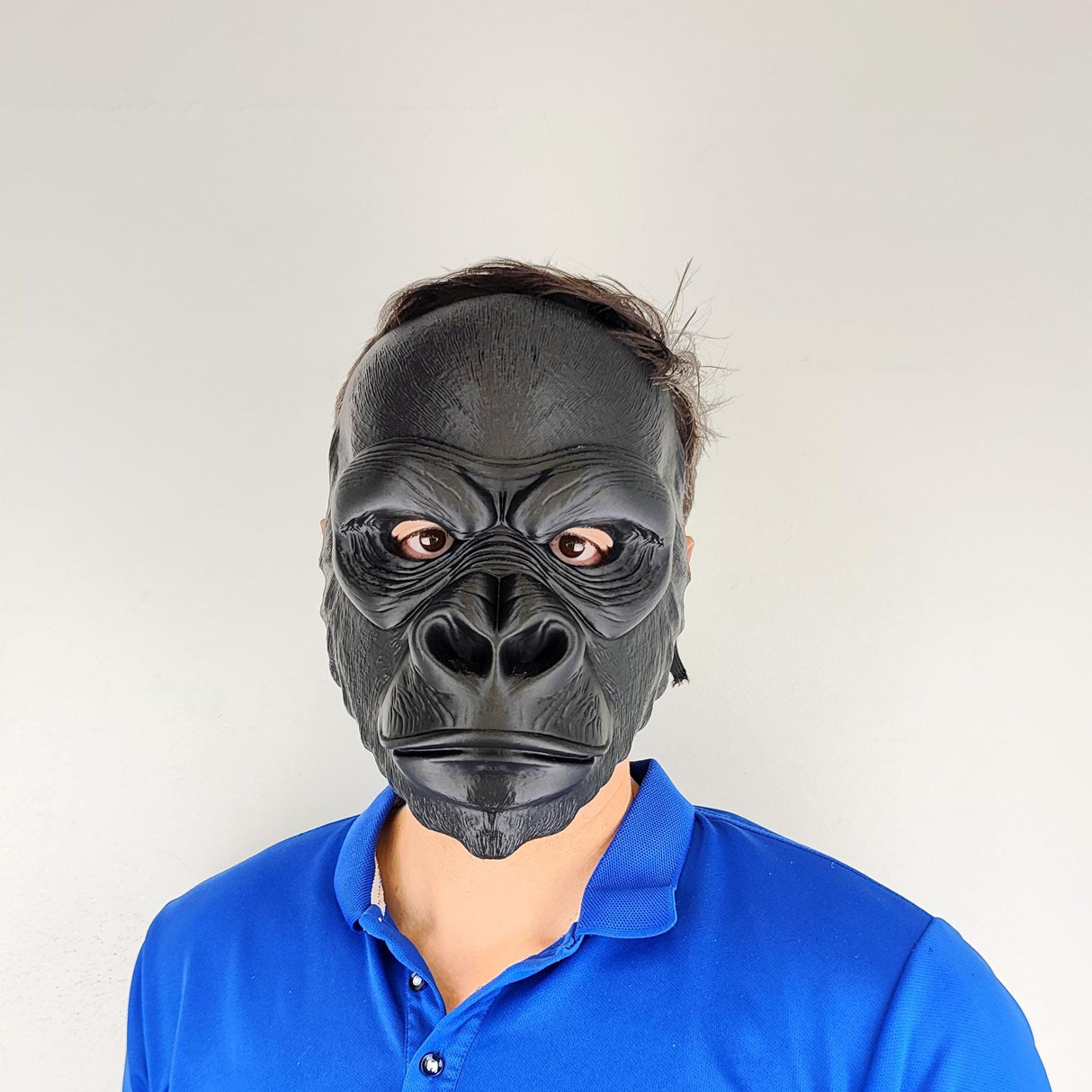 Realistic Gorilla Face Mask | 3D Printed Animal Mask | Black Costume Mask