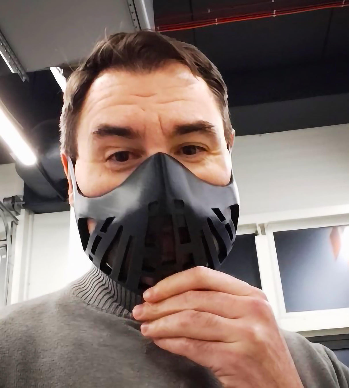 Futuristic Warrior Face Mask | Black 3D Printed Helmet | Cosplay Mask for Men