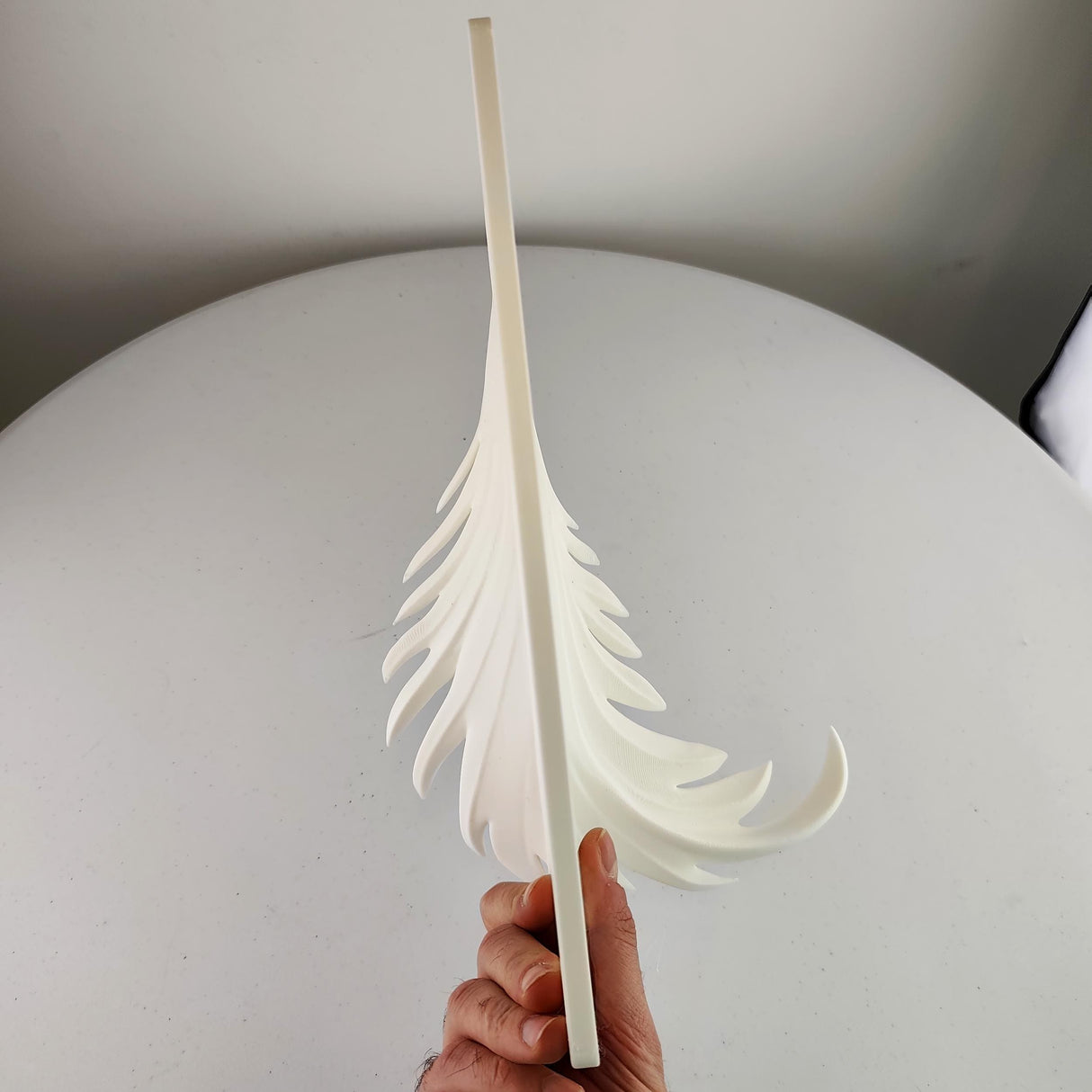 3D Printed Feather Wall Shelf | Sculptural Floating Display Ledge | Minimal Modern Wall Decor Accent for Contemporary Stylish Home Interiors