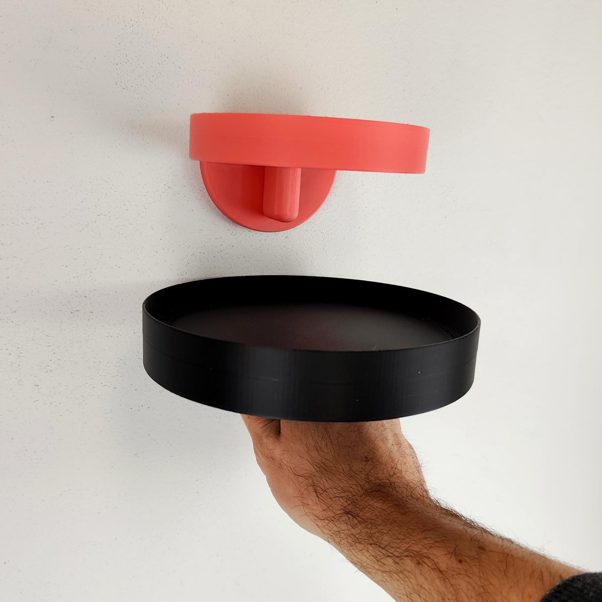 3D Printed Round Wall Shelf | Modern Minimalist Floating Shelf with Circular Design | Contemporary Wall Decor for Stylish Home Interiors