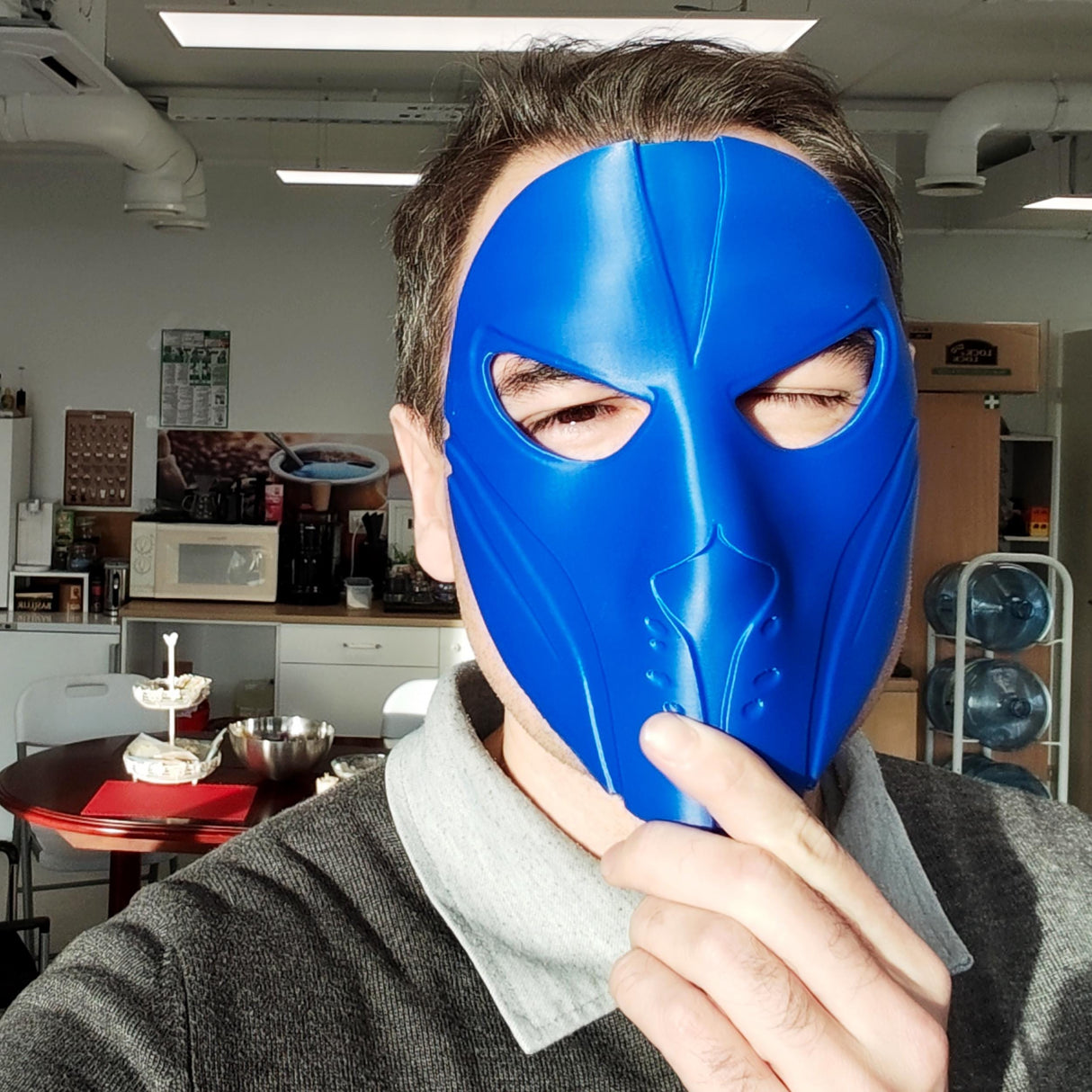 Tactical Phantom Mask | Stealth Assassin Mask | 3D Printed Horror Cosplay Mask | Halloween Villain Cyberpunk Warrior Mask | Costume Mask