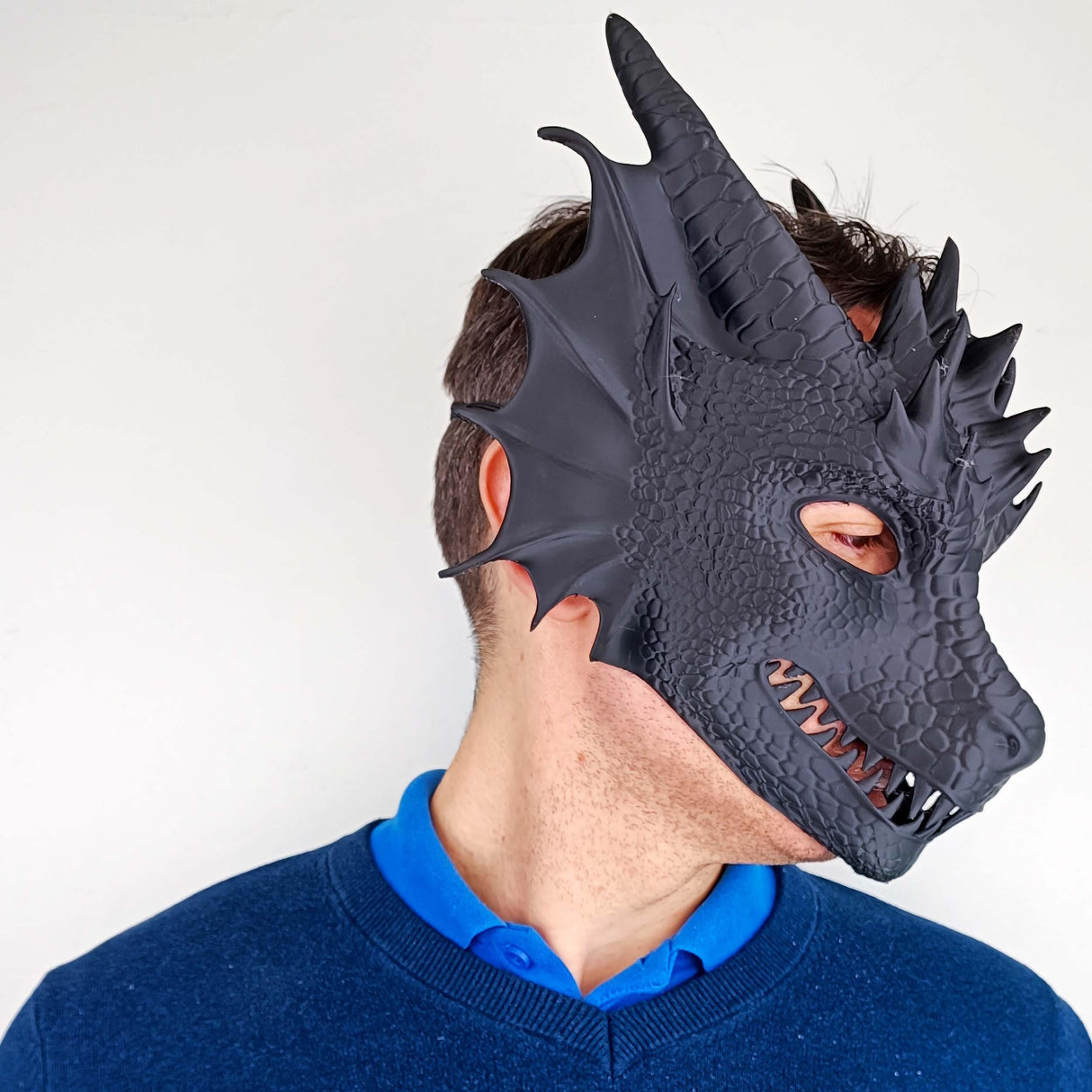 3D Printed Dragon Mask Fantasy Cosplay Mask | Mythical Creature Costume | Adjustable Fit