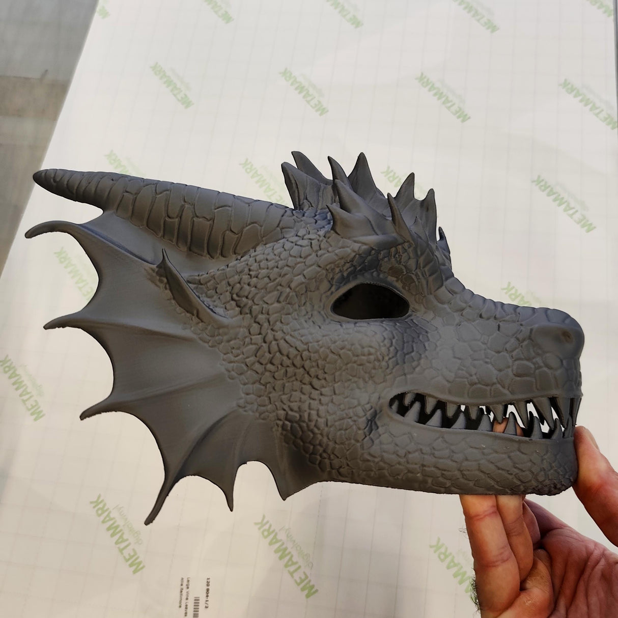 3D Printed Dragon Mask Fantasy Cosplay Mask | Mythical Creature Costume | Adjustable Fit