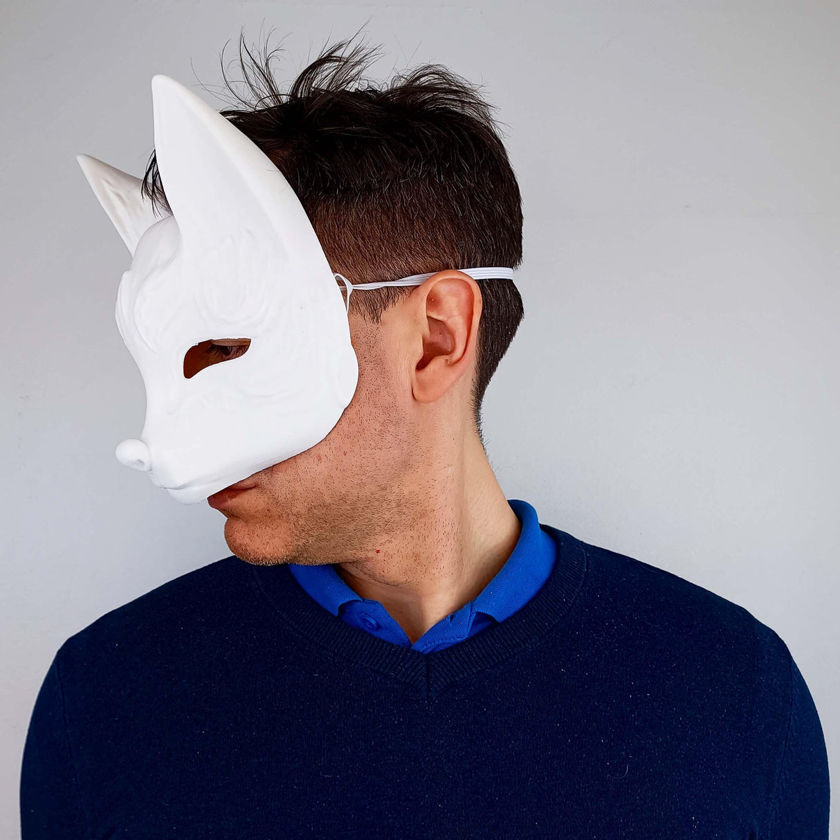 3D Printed Kitsune Mask | Fox Spirit Mask | Japanese Cosplay Festival Mask