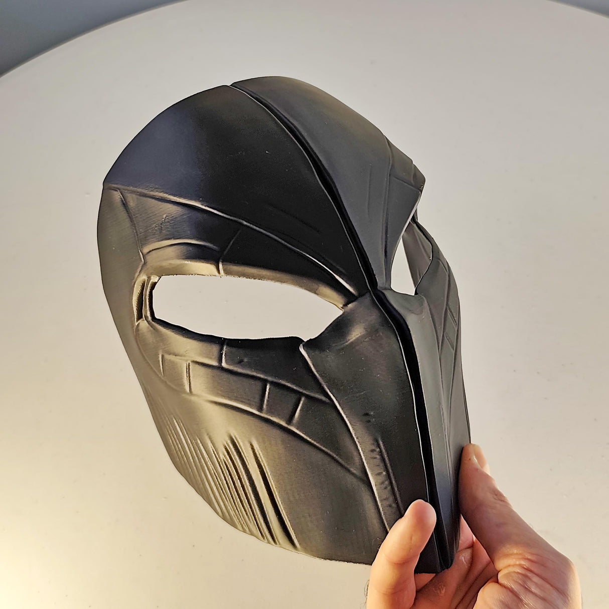 Futuristic Warrior Face Mask | Black 3D Printed Helmet | Cosplay Mask for Men
